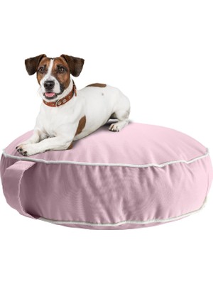 Xpermate Yuvarlak Kedi Yatağı ve Köpek Yatağı Su Itici Kumaş 60 x 15 cm Pembe