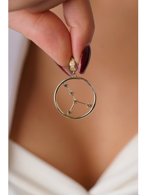 Fiyonk Kuyumculuk 14 Ayar Altın Yengeç Burcu Yıldız Haritası Kolye Ucu