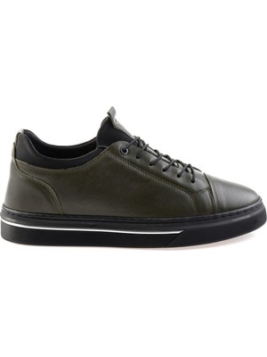 Haki Hakiki Deri Erkek Sneaker E01082000603