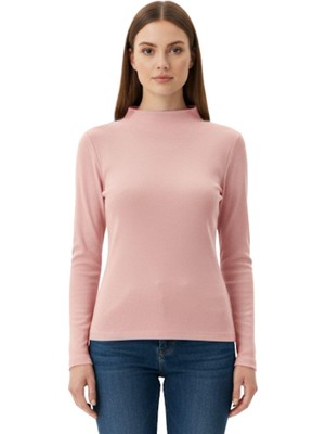 Rays Pembe Yarım Boğaz Uzun Kollu Body 2069