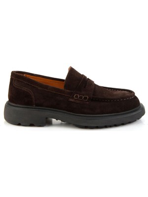Kahve Hakiki Deri Erkek Loafer Ayakkabı E01597000102