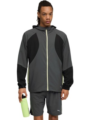 Puma Run Ultraweave Hooded Gri Erkek Yağmurluk