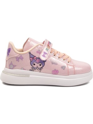 Aspor Pudra Rugan Simli Cırtlı Kız Çocuk Spor Ayakkabı