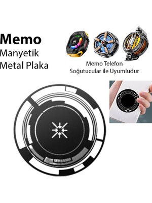 Memo Manyetik Metal Halka - Memo Telefon Soğutucu Uyumlu CX07-CX08 ve Manyetik Tüm Modeller