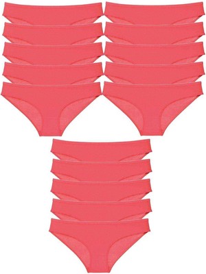 Litaetrend 15 Adet Süper Eko Set Likralı Kadın Slip Külot Fuşya