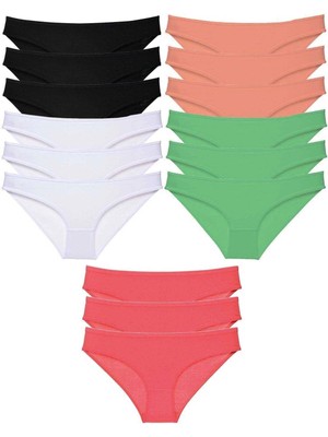 Litaetrend 15 Adet Süper Eko Set Likralı Kadın Slip Külot 516