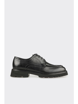 Siyah Deri Erkek Günlük Ayakkabı