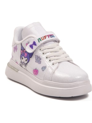 Beyaz Rugan-Simli Cırtlı Hafif Çocuk Spor Ayakkabı 2540-26K F