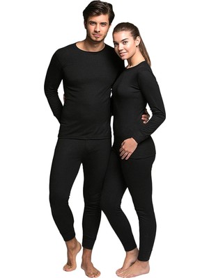 Unisex Kışlık Siyah Termal Takım -20 Dereceye Kadar Tam Koruma Sağlar Içlik Asker Için Uygun Takım