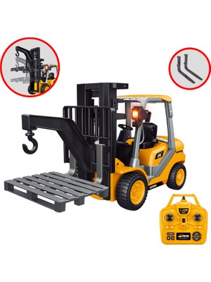 Learning Fun 1:18 9ch 2.4ghz Uzaktan Kumandalı Şarjlı Forklift Oyuncak Full Fonksiyon Forklift