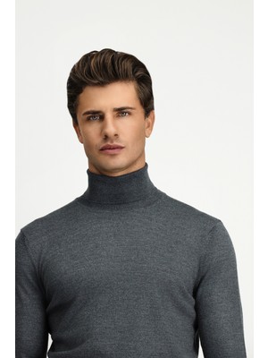 Kiğılı Balıkçı Yaka Regular Fit Sıcak Tutan Yünlü Triko Kazak