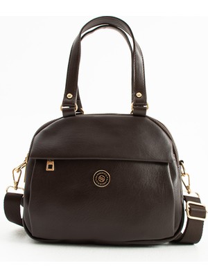 Sanmorris Kadın Suni Deri Ayarlanabilir Çapraz Askılı Smart Casual Omuz ve El Çantası