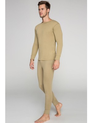 Erkek Haki Termal 30 Derece Yünlü Asker Içlik Takım Set