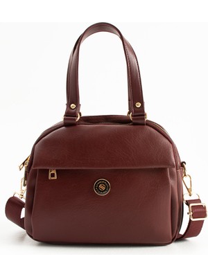 Sanmorris Kadın Suni Deri Ayarlanabilir Çapraz Askılı Smart Casual Omuz ve El Çantası