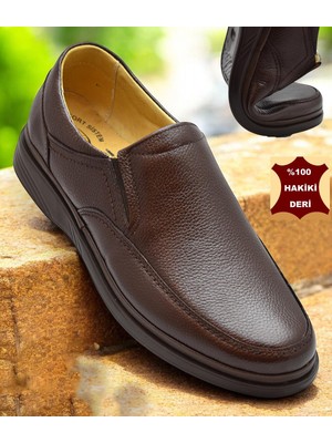 Ispartalılar TAB8050 Ortopedik Taban Hakiki Deri Erkek Ayakkabı Mevsimlik Baba Ayakkabısı