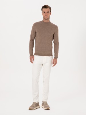 Cacharel Erkek Beyaz Slim Fit Pamuk Liyosel Karışımlı Jean Pantolon 50317113-VR013