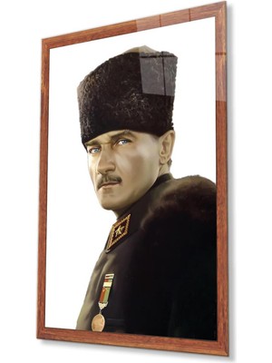 Atatürk Cam Tablo 4mm Dayanıklı Temperli Cam, Atatürk Glass Wall Art