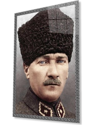 Atatürk Cam Tablo 4mm Dayanıklı Temperli Cam, Atatürk Glass Wall Art