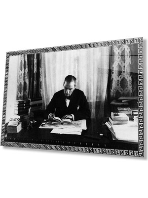 Atatürk Cam Tablo 4mm Dayanıklı Temperli Cam, Atatürk Glass Wall Art