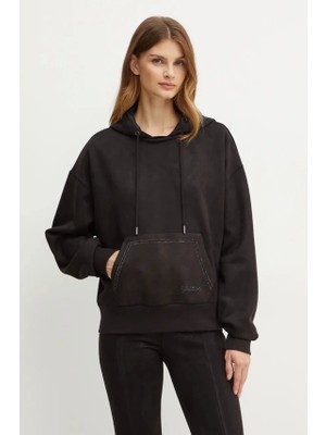 Guess Eco Kadın Siyah Scuba Sweatshirt W4BQ09KAUJ2-JBLK