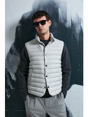 Lufian Erkek Soon Kaz Tüyü Yelek 112130027 Taş