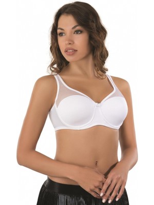 Marsilyan- Beyaz Mı Emay 167D Pedli Tül Toparlayıcı Sütyen