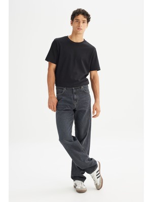 Asher Loose Fit Rahat Kesim Düşük Bel Siyah Denim Jean Pantolon