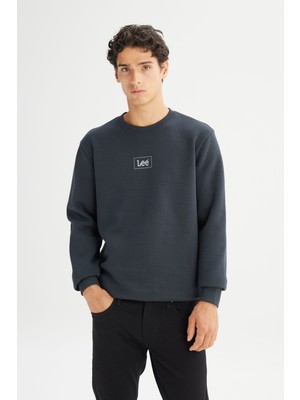 Regular Fit Normal Kesim Bisiklet Yaka Içi Polarlı Antrasit Sweatshirt