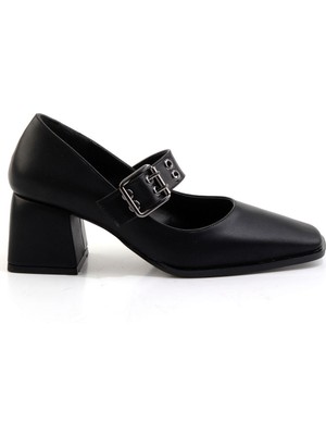 Siyah  Kadın Klasik Topuklu Ayakkabı K01565015409