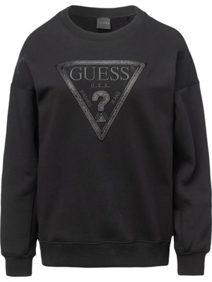 Guess Glitter Kadın Siyah Sweatshirt W5BQ11KC8I1-JBLK