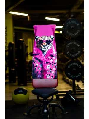 Pamuklu Yeni Nesil Fitness Spor Havlusu - Dijital Baskılı - Hızlı Kuruyan Mikrofiber | Panthera