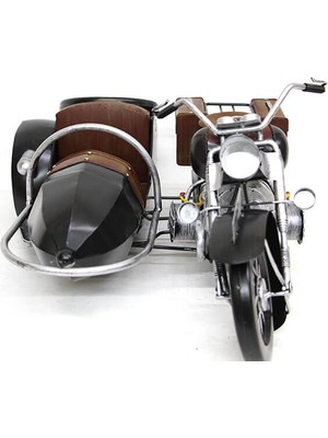 Kenpazar Dekoratif Metal Motosiklet Sepetli