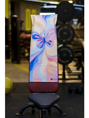 Pamuklu Yeni Nesil Fitness Spor Havlusu - Dijital Baskılı - Hızlı Kuruyan Mikrofiber | Kelebek