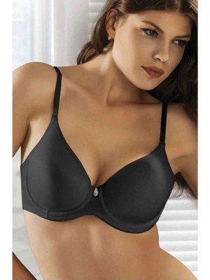 Le Jardin 9405 B Cup Soft Cup Taşlı Siyah Toparlayıcı Sütyen
