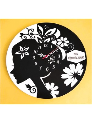 Kuaför 💕💞güzellik Merkezi ****6 Mdf Kişiye Özel Isim Yazılı Duvar Saati Yeni Modelimiz