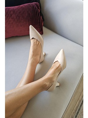 10 1896 Topukla Kadın Kadeh Topuklu 6 cm Topuklu Stiletto Ayakkabı
