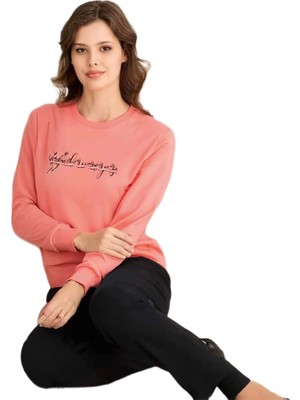 Rozalinda 3905 Kadın Kışlık O-Yaka Pijama Takım