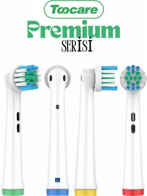 Oral-B Şarjlı Diş Fırçası Uyumlu 4 Adet Premium Kalite Yedek Başlık