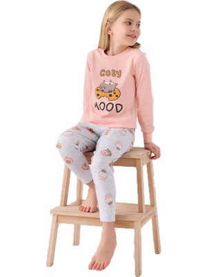 Rolypoly Kız Çocuk Turuncu Pijama Takımı
