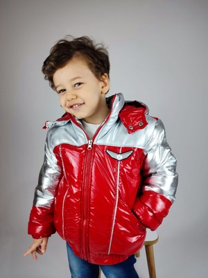 Çocuk Polar Astarlı Parlak Şişme Mont