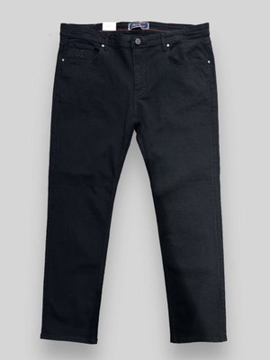 Annex Erkek Büyük Beden Denim Pantolon 6014 Model Siyah Renk Bol Kesim Günlük Kullanım İçin Rahat