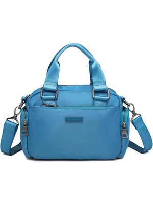 21K Barcelona Saten Kumaş Elden Tutmalı Postacı Kadın Çantası