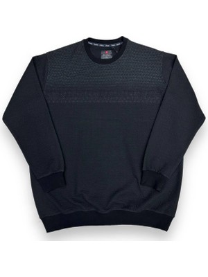 Büyük Beden Erkek Kazak Bisiklet Yaka Battal Kazak