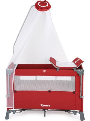 Yoyko Exclusive Comfort 8 In 1 Anne Yanı Park Yatak Oyun Parkı 70X110 - Bordo
