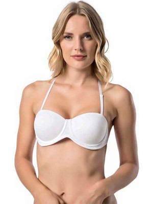 Le Jardin 7043 Micro Sırtı Şeffaf Silikon Desteksiz Dolgusuz Sütyen