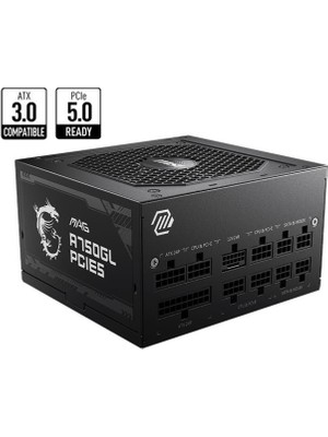 Msı Mag A750GL 750W 80+ Gold Güç Kaynağı SFX Form Faktörü ile Oyun ve Profesyonel Kullanım İçin