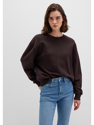 Mavi Bisiklet Yaka Kahverengi Sweatshirt 1S10390-70240
