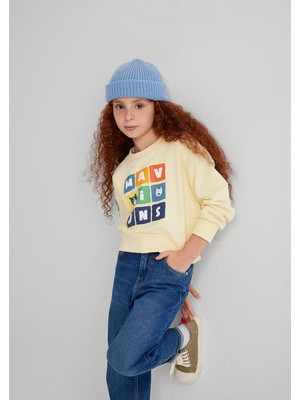Mavi Mavi Baskılı Sarı Sweatshirt 7S10127-84571