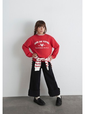 Mavi Baskılı Kırmızı Sweatshirt 7S10131-84538