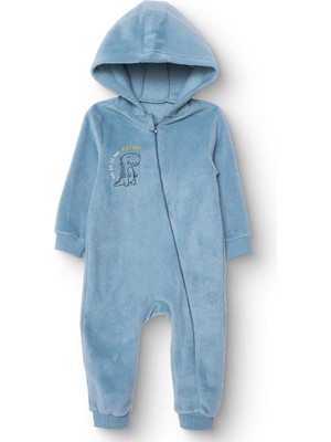 Hellobaby Erkek Bebek Polar Patiksiz Tulum Uzun Kol Ribanalı Paça